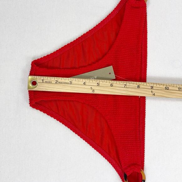 J Crew Women's Ronnie O-Ring Bikini Swim Bottom Small Red Beach - Picture 12 of 12
